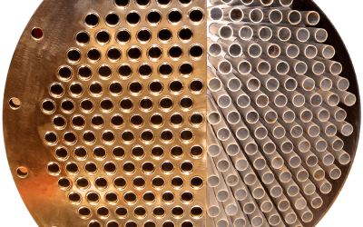 Image of a tube sheet in and out view